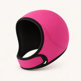 Orejeras impermeables para perro color rosa, vista de estudio