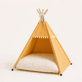 Cama tipi para mascotas - color amarillo