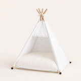 Cama tipi para mascotas - color blanco