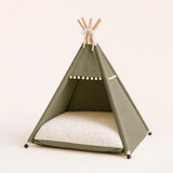 Cama tipi para mascotas - color caqui