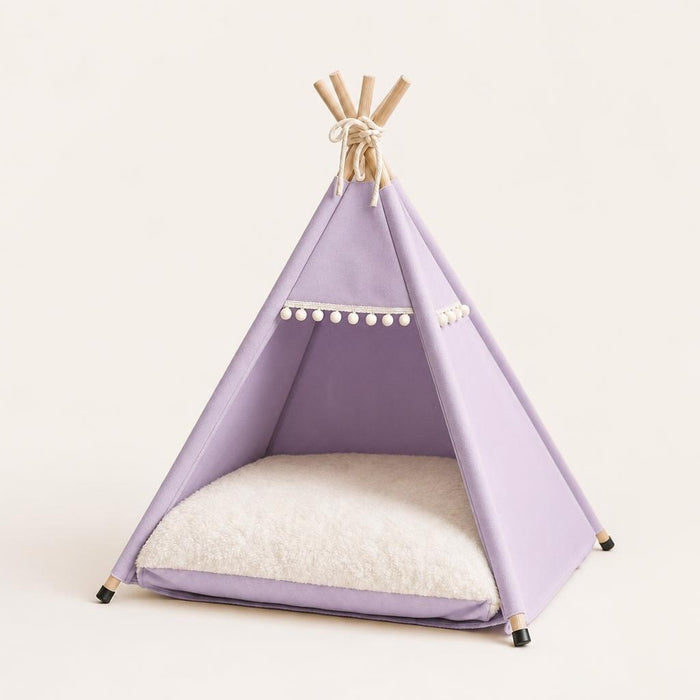 Cama tipi para mascotas - color morado